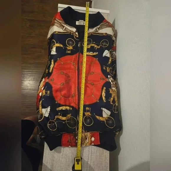 Vintage 80s 90s Angela Tong Bomber Jacket Women's Size M Medium With Wagon and R - Picture 5 of 7